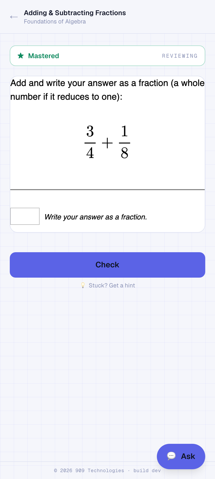 A live Bija practice question